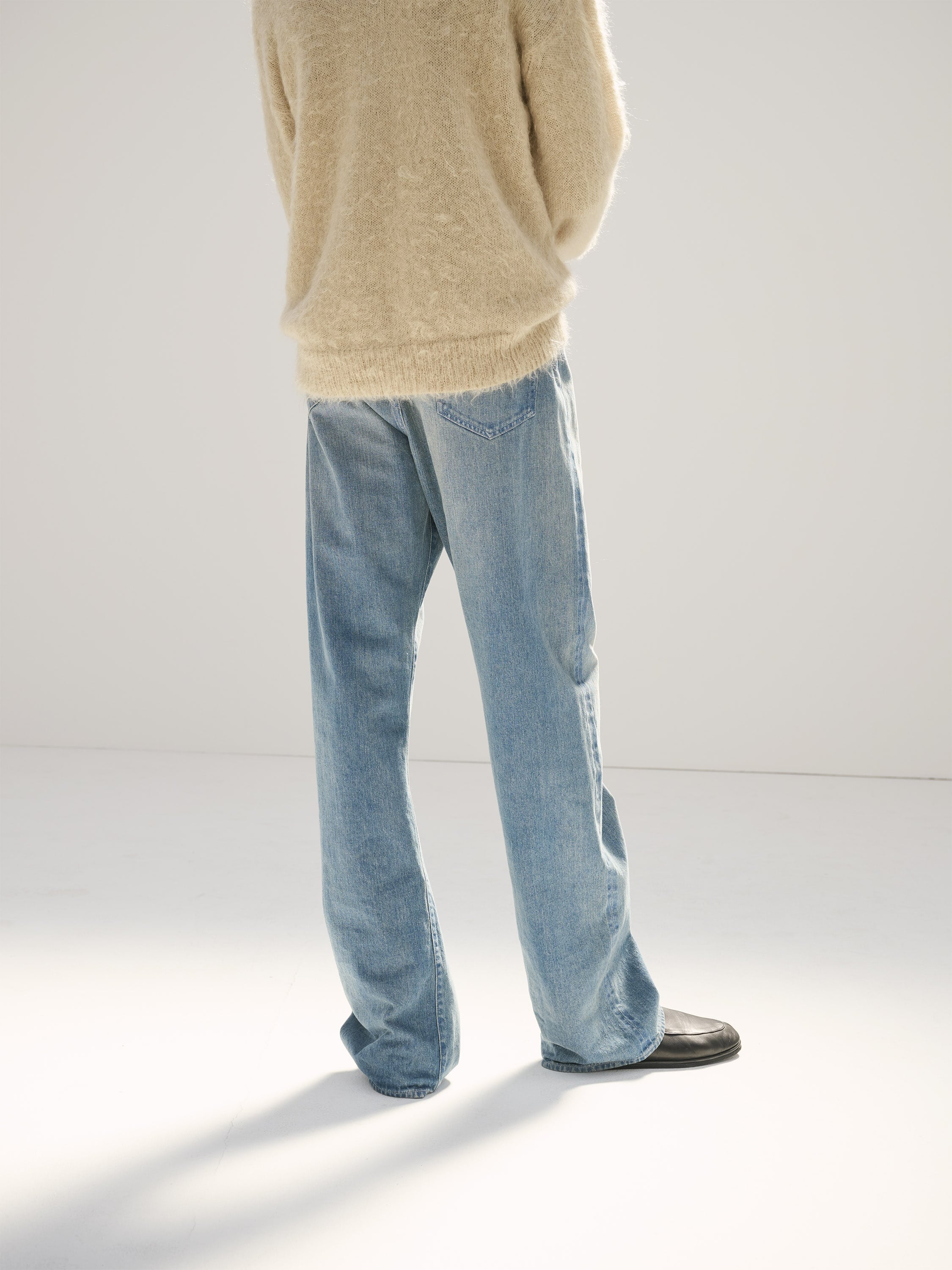 SELVEDGE FADED LIGHT DENIM PANTS INDIGO-