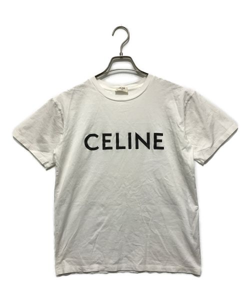 【中古・古着通販】CELINE (セリーヌ) ロゴ ルーズTシャツ ホワイト 