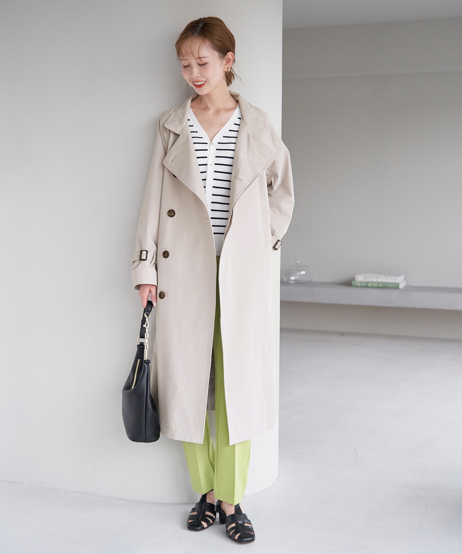 ROPE' PICNIC｜【WEB限定サイズ:38T】花粉ガード/スタンドカラーコート 