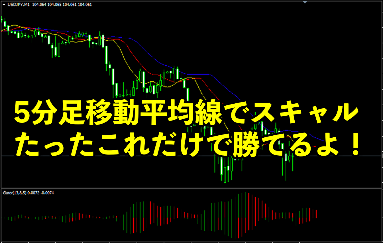 FX】「5分足移動平均線でスキャル、たったこれだけで勝てるよ！」
